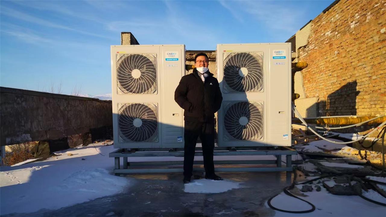 伊犁州霍城县家用10匹空气能采暖项目